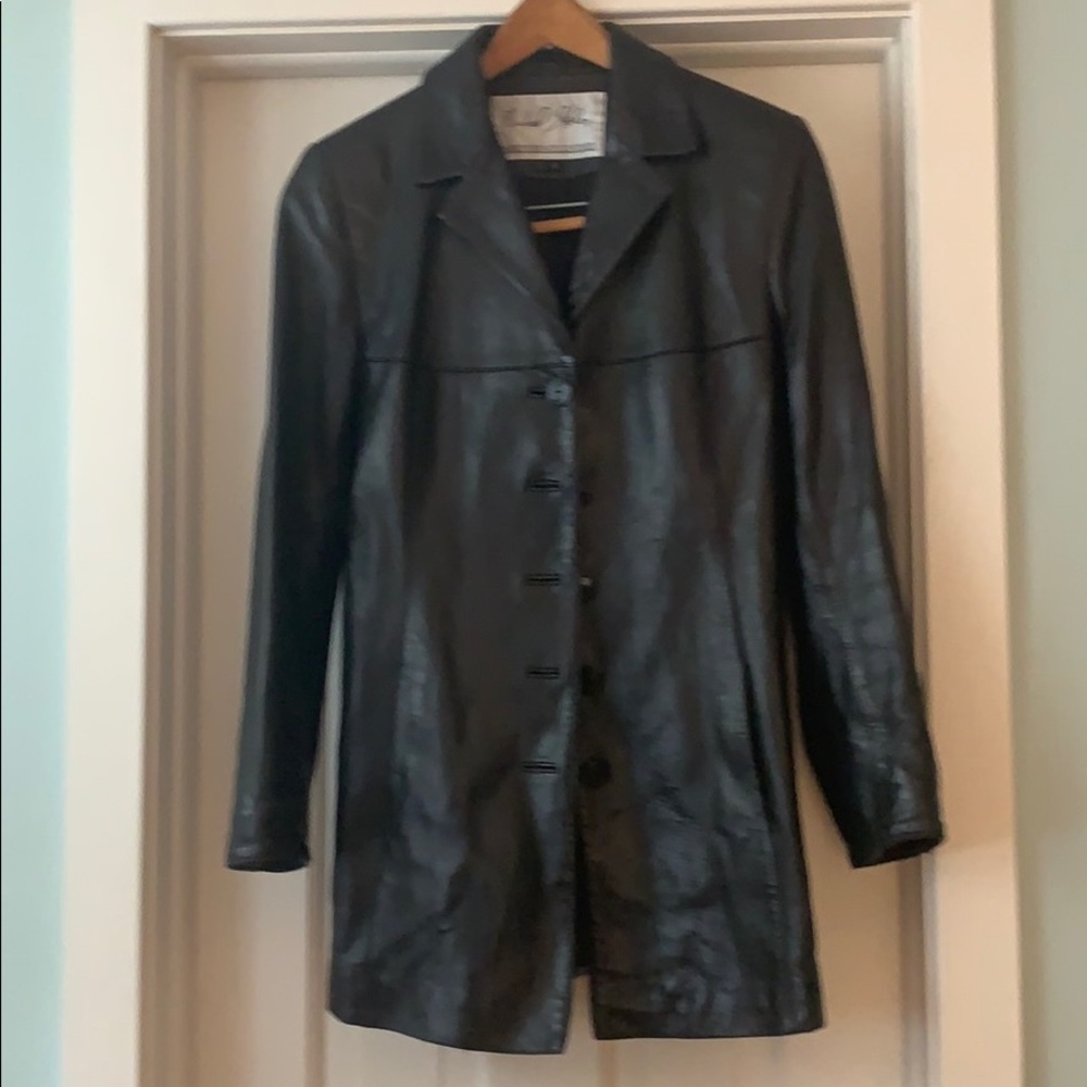 Tailored Black Leather Jacket Sz 4 North Beach